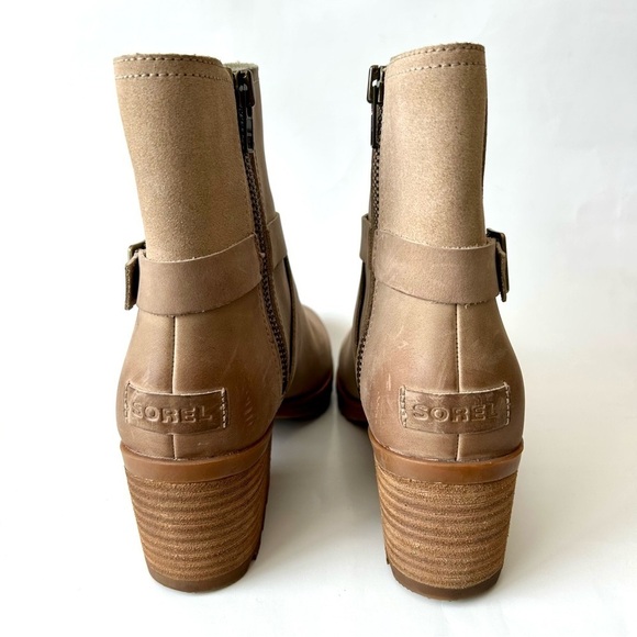 Sorel Cate Buckle Boots in Sandy Tan Waterproof Leather - Picture 10 of 13